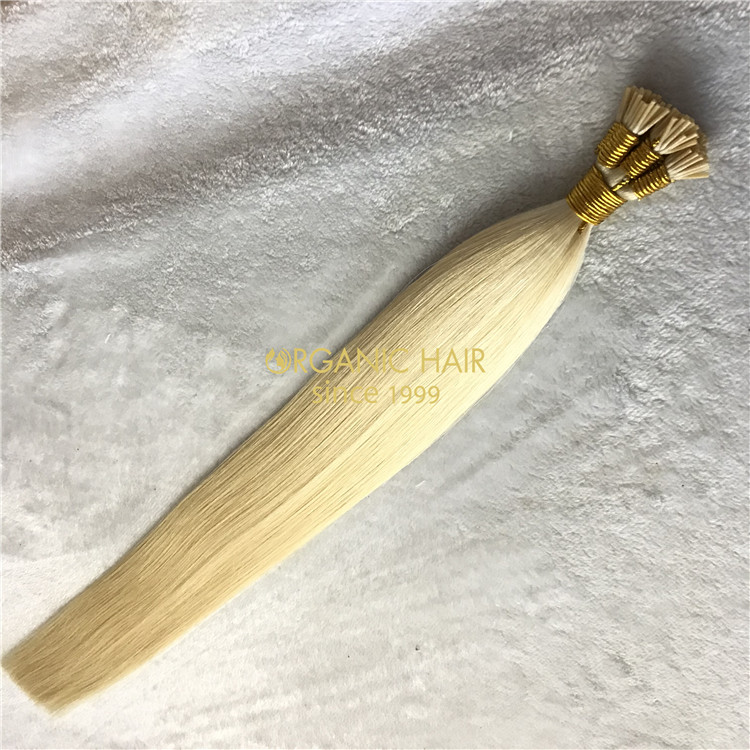 Human kertain itip hair extensions blonde 30inch X105